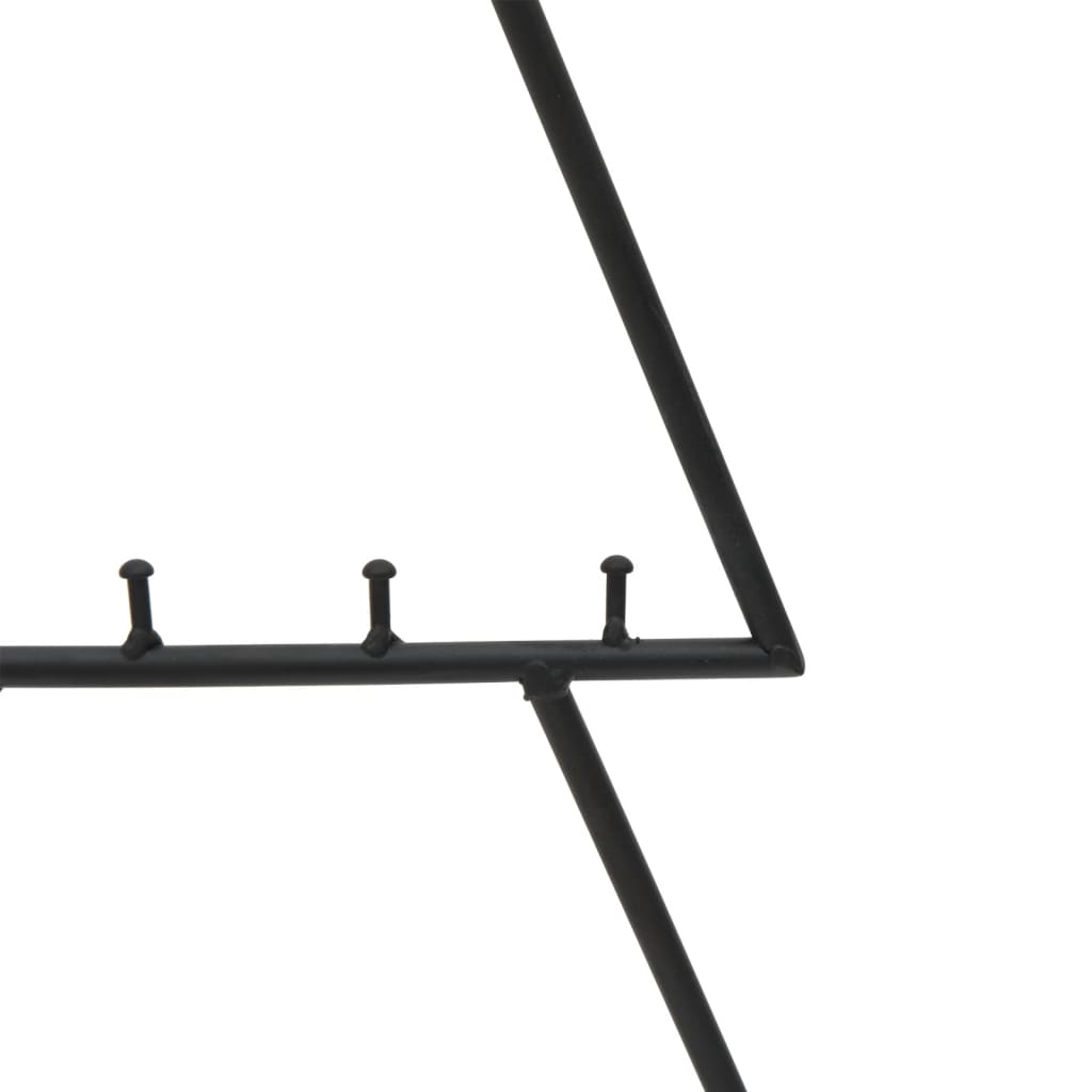 dekorativt juletræ 60 cm metal sort