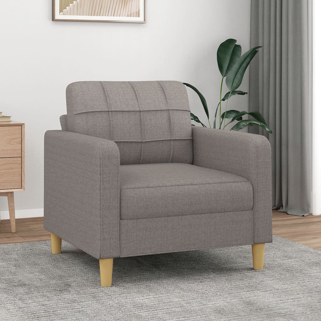 lænestol 60 cm stof gråbrun