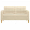 2-personers sofa 140 cm stof cremefarvet
