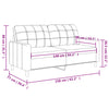 2-personers sofa 140 cm stof cremefarvet