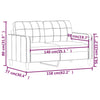 2-personers sofa 140 cm stof vinrød
