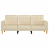 3-personers sofa 180 cm stof cremefarvet