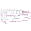 3-personers sofa 180 cm stof lysegul