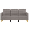 3-personers sofa 180 cm stof gråbrun