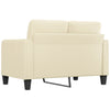 2-personers sofa 120 cm kunstlæder cremefarvet