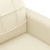 2-personers sofa 120 cm kunstlæder cremefarvet