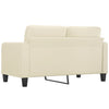2-personers sofa 140 cm kunstlæder cremefarvet