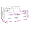 2-personers sofa 140 cm kunstlæder grå