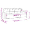 3-personers sofa 180 cm kunstlæder cremefarvet