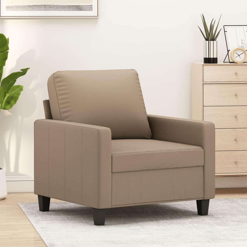 lænestol 60 cm kunstlæder Cappuccino