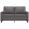 2-personers sofa 120 cm kunstlæder grå