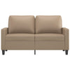 2-personers sofa 120 cm kunstlæder cappuccino