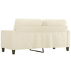2-personers sofa 140 cm kunstlæder cremefarvet