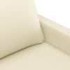 2-personers sofa 140 cm kunstlæder cremefarvet