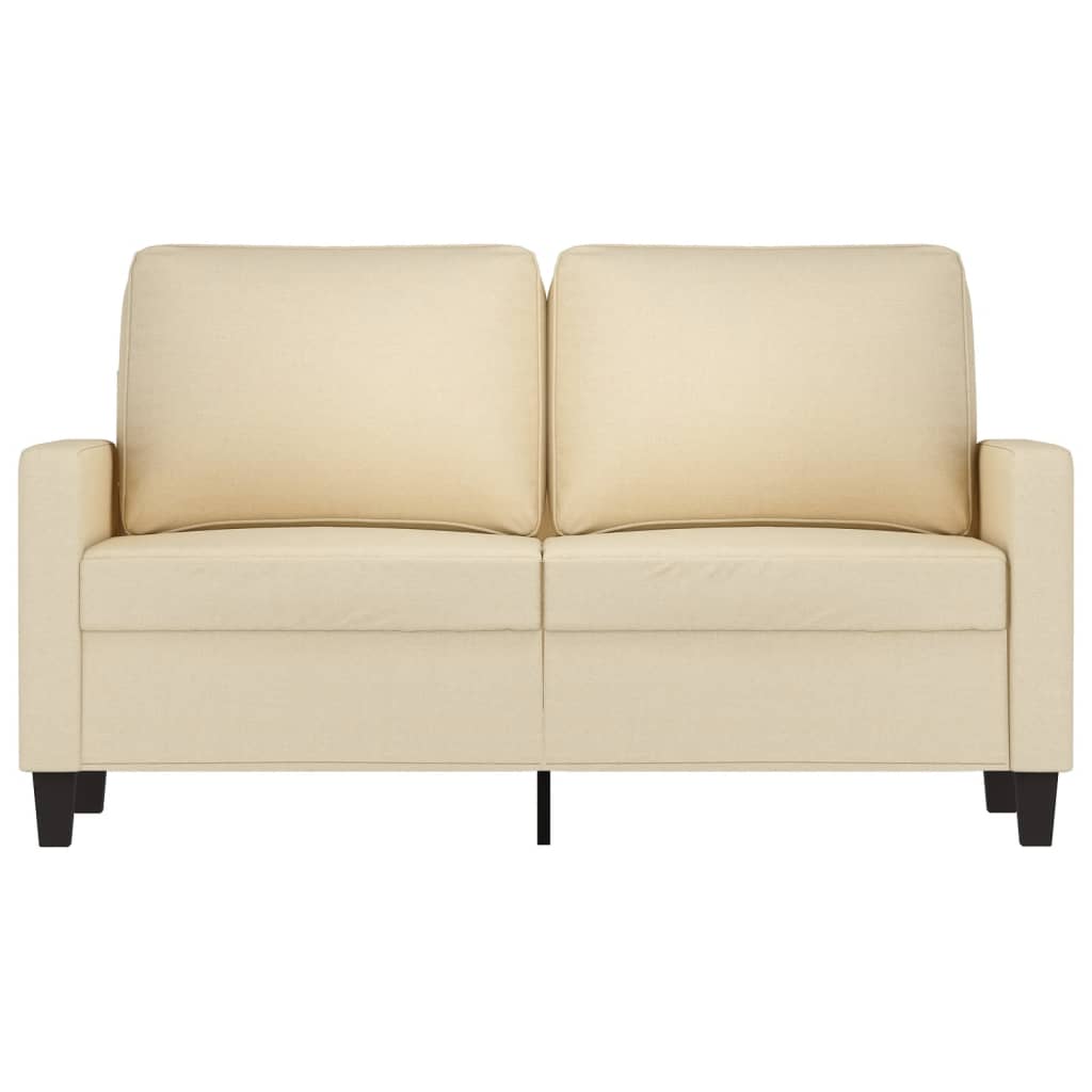 2-personers sofa 120 cm stof cremefarvet