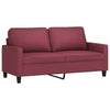 2-personers sofa 140 cm stof vinrød