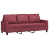 3-personers sofa 180 cm stof vinrød