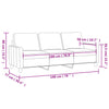 3-personers sofa 180 cm stof vinrød