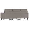 3-personers sofa 180 cm stof gråbrun