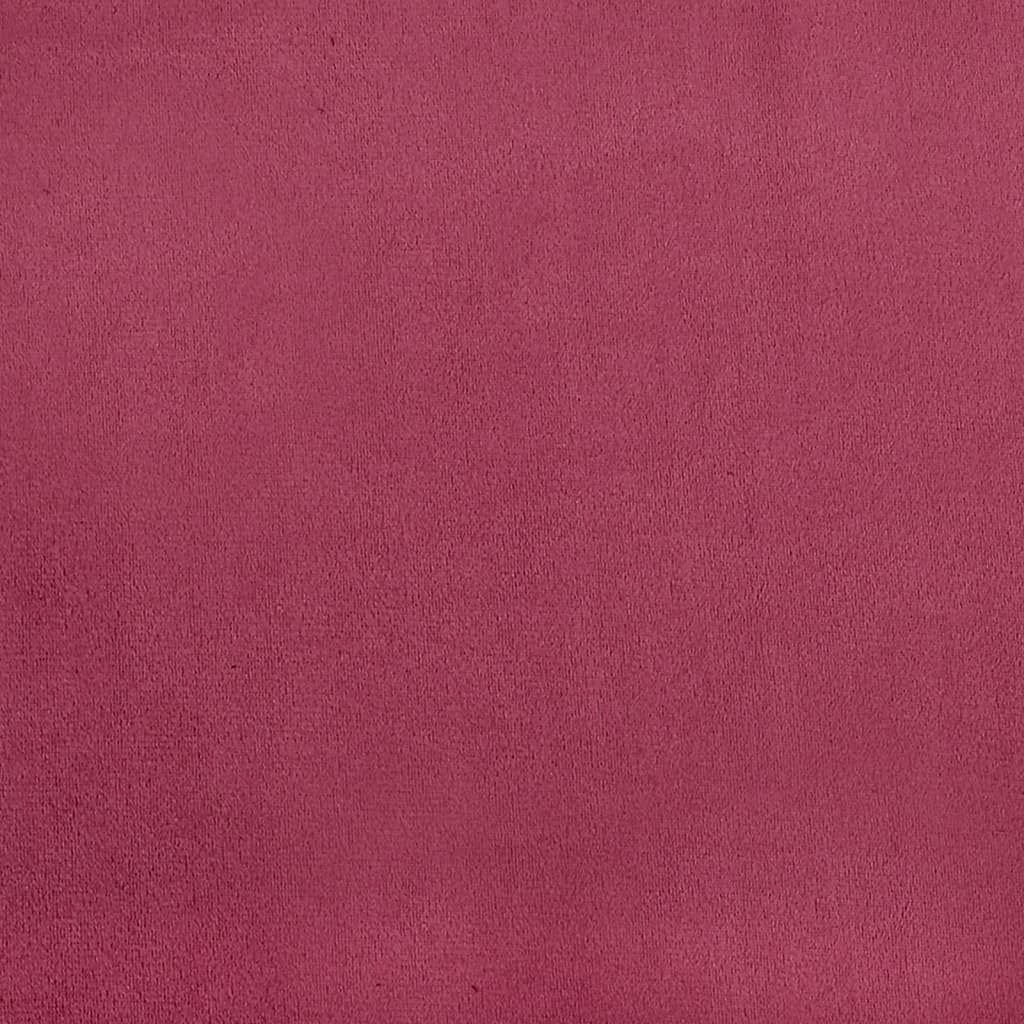 lænestol 60 cm velour vinrød