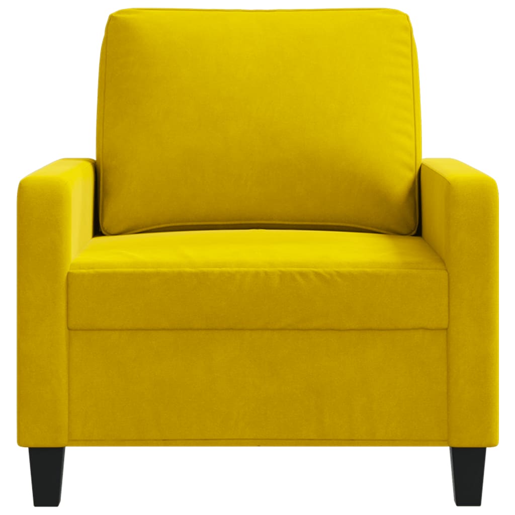lænestol 60 cm velour gul