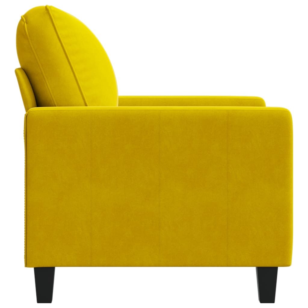 lænestol 60 cm velour gul