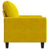 lænestol 60 cm velour gul