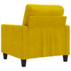 lænestol 60 cm velour gul