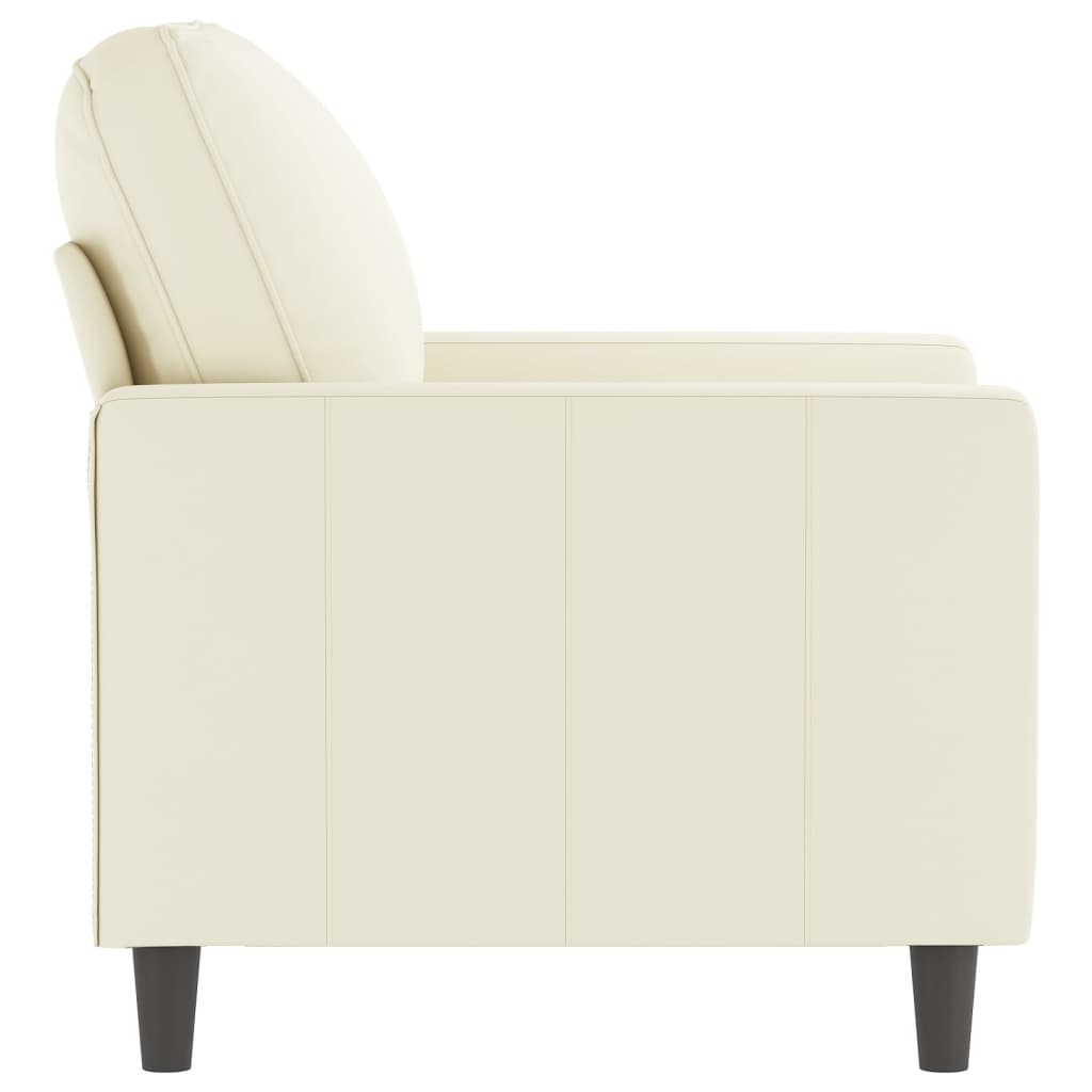 lænestol 60 cm velour cremefarvet