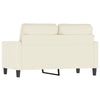 2-personers sofa 120 cm velour cremefarvet