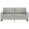 2-personers sofa 140 cm fløjl lysegrå