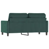 2-personers sofa 140 cm fløjl mørkegrøn