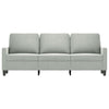 3-personers sofa 180 cm velour lysegrå