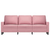 3-personers sofa 180 cm fløjl lyserød