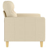 2-personers sofa 120 cm stof cremefarvet