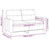 2-personers sofa 120 cm stof cremefarvet