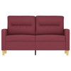 2-personers sofa 120 cm stof vinrød