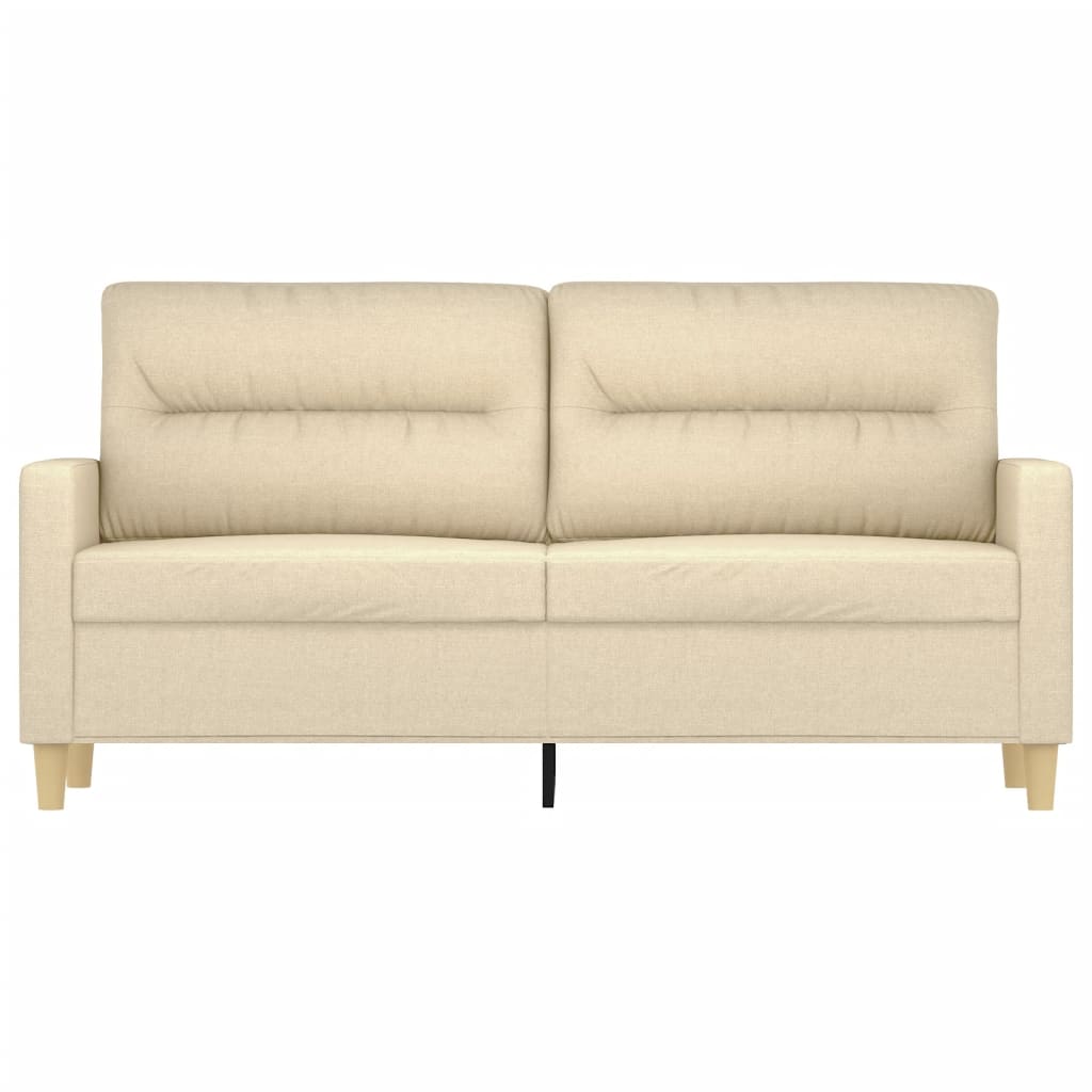 2-personers sofa 140 cm stof cremefarvet