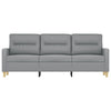 3-personers sofa 180 cm stof lysegrå