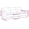 3-personers sofa 180 cm stof lysegrå