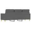 3-personers sofa 180 cm stof mørkegrå