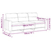 3-personers sofa 180 cm stof mørkegrå
