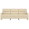 3-personers sofa 180 cm stof cremefarvet