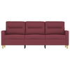 3-personers sofa 180 cm stof vinrød
