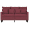 2-personers sofa 120 cm stof vinrød