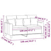 2-personers sofa 120 cm stof vinrød