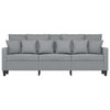 3-personers sofa 180 cm stof lysegrå