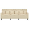 3-personers sofa 180 cm stof cremefarvet