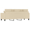 3-personers sofa 180 cm stof cremefarvet