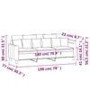 3-personers sofa 180 cm stof cremefarvet